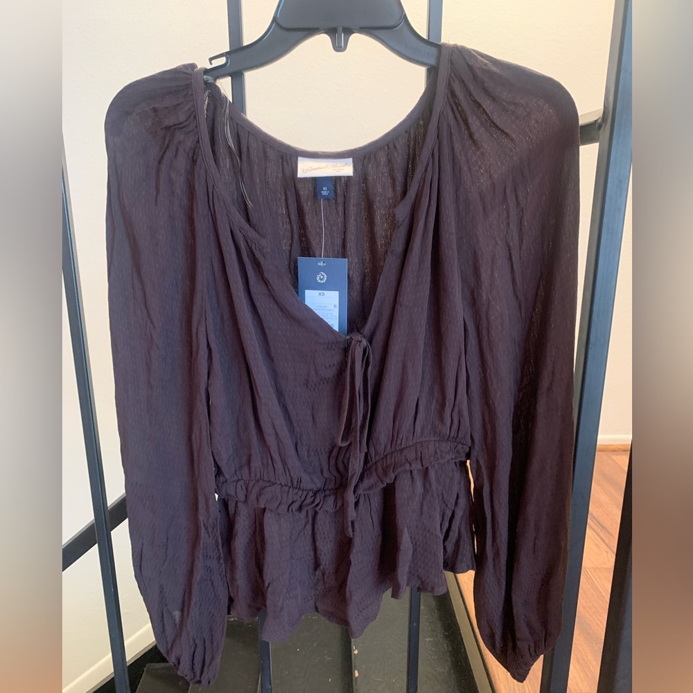 NWT Universal Thread Brown Bohemian Blouse